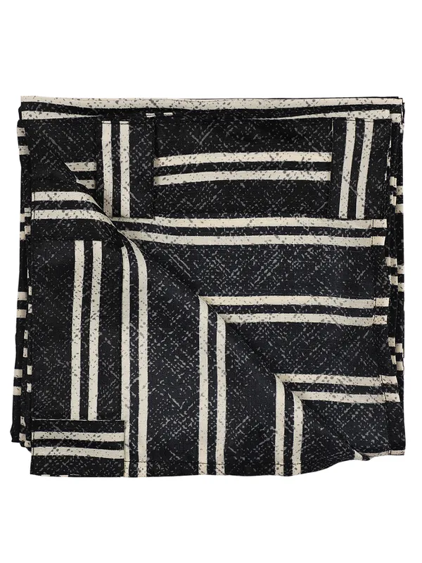Black_and_Beige_Striped_Single_Long_Door_Curtain,_Grommet_Top_Eyelet_Panel