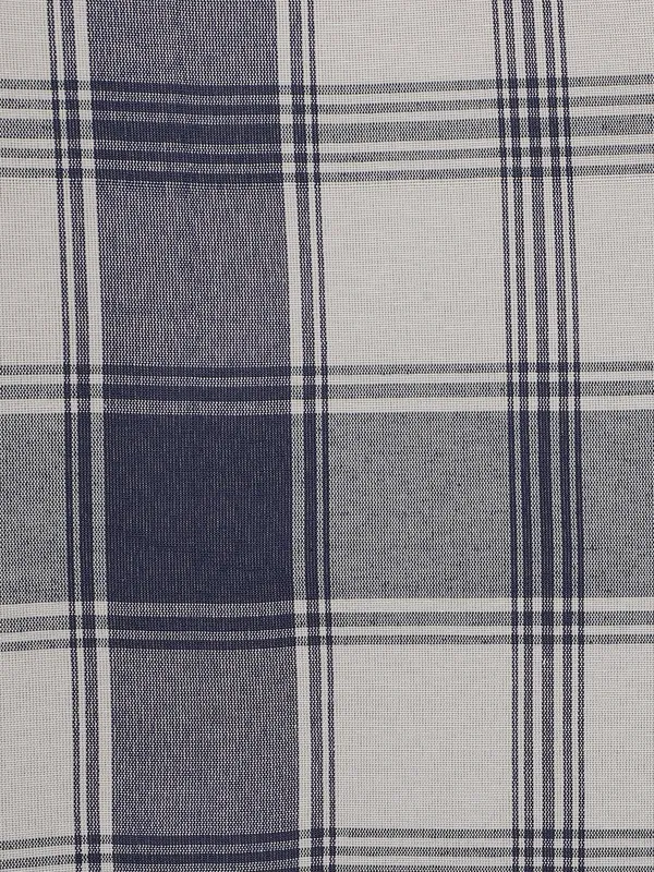 Blue_and_White_Plaid_Check_Single_Long_Door_Curtain_with_Eyelet_Top