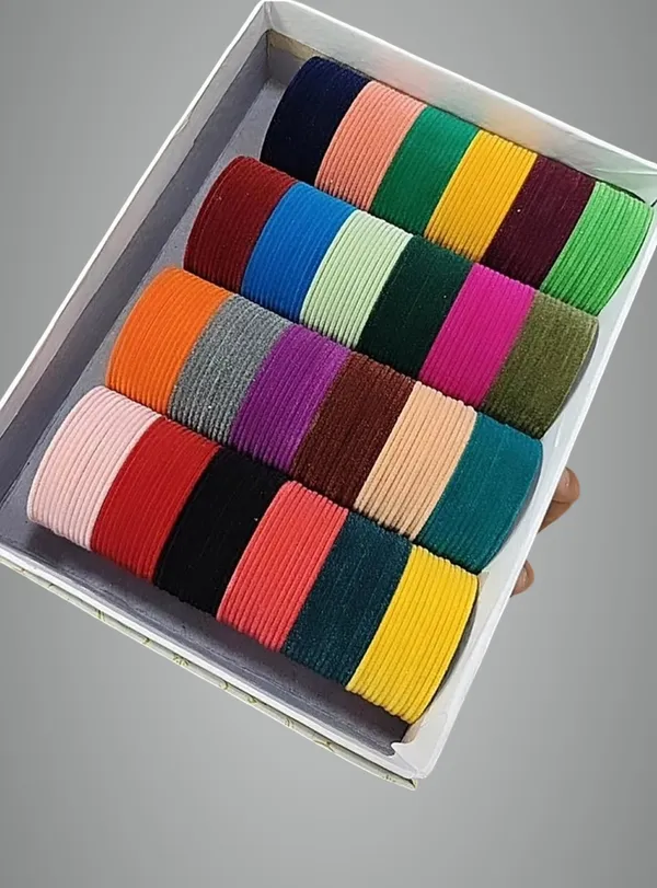 Multicolor_Velvet_Metal_Bangles_Combo_Box_Pack_Of_24