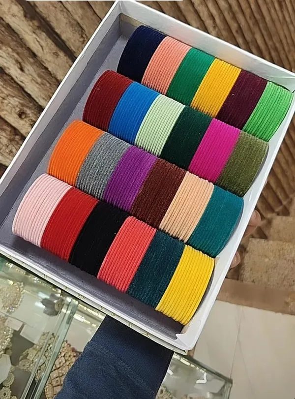 Multicolor_Velvet_Metal_Bangles_Combo_Box_Pack_Of_24