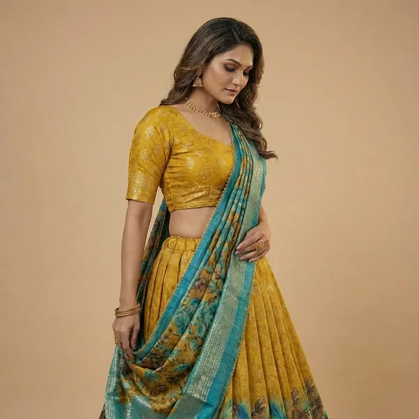 Yellow_Tussar_Silk_Premium_&_Traditional_Design_Lehenga_Choli_For_Women