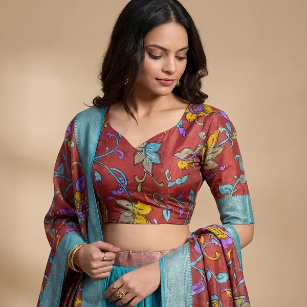 Rama_Tussar_Silk_Premium_&_Traditional_Design_Lehenga_Choli_For_Women