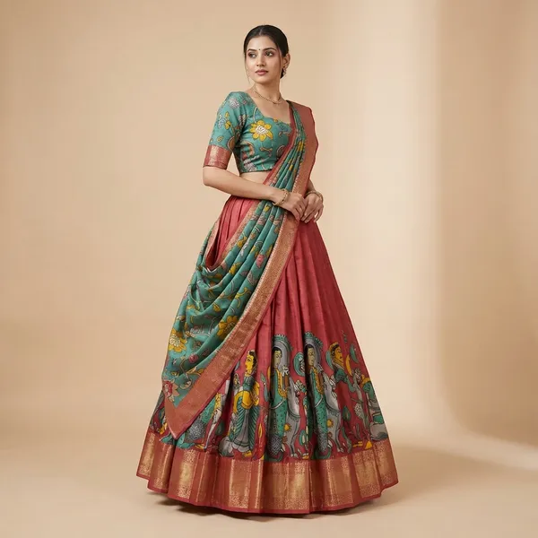 Rust_Dolla_Silk_Premium_&_Traditional_Design_Lehenga_Choli_For_Women