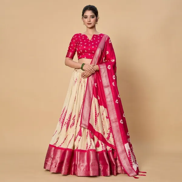 Pink_Tussar_Silk_Premium_&_Traditional_Design_Lehenga_Choli_For_Women