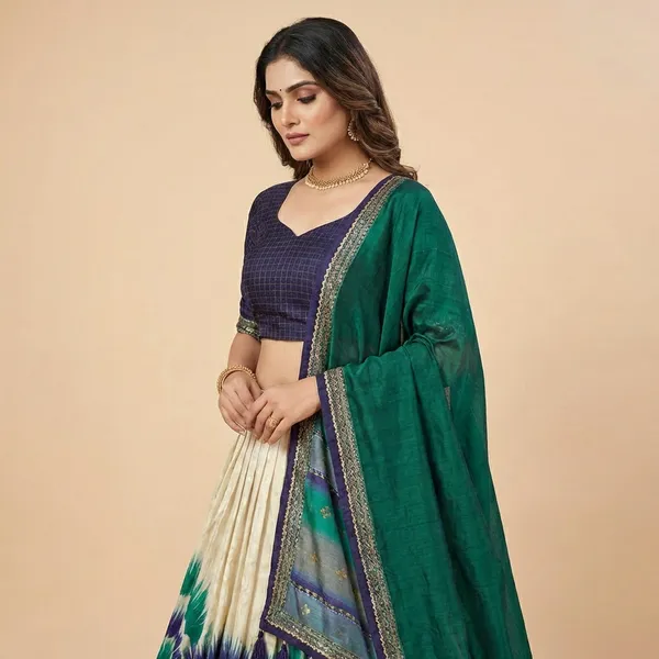 Sky_Blue_Tussar_Silk_Premium_&_Traditional_Design_Lehenga_Choli_For_Women