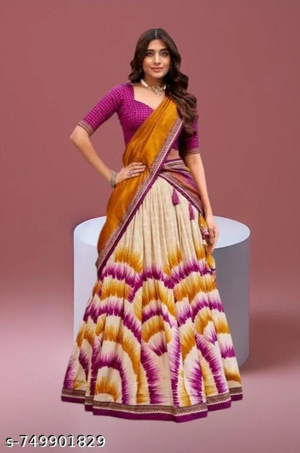 Red_&_Yellow_Tussar_Silk_Premium_&_Traditional_Design_Lehenga_Choli_For_Women