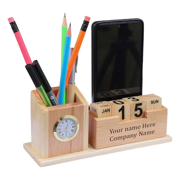 Deskart_Customized_Multipurpose_Pen_Holder_Stand_|_Premium_Wooden_Desk_Organizer_with_Clock,_Business_Visiting_Card_and_Mobile_Holder