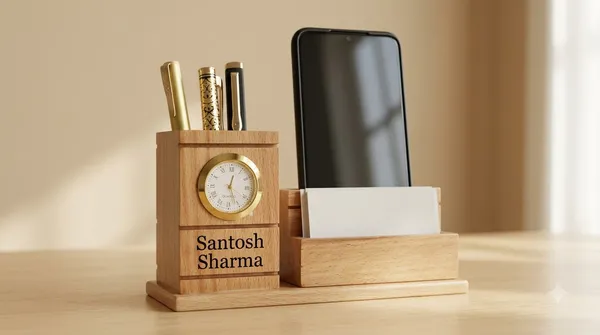 Deskart_Customized_Multipurpose_Pen_Holder_Stand_|_Premium_Wooden_Desk_Organizer_with_Clock,_Business_Visiting_Card_and_Mobile_Holder