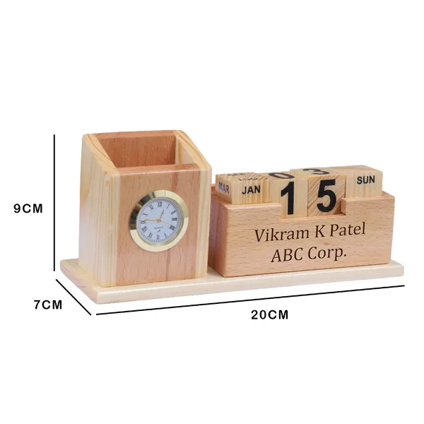 Deskart_Customized_Multipurpose_Pen_Holder_Stand_|_Premium_Wooden_Desk_Organizer_with_Clock,_Business_Visiting_Card_and_Mobile_Holder