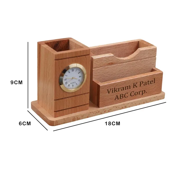 Deskart_Customized_Multipurpose_Pen_Holder_Stand_|_Premium_Wooden_Desk_Organizer_with_Clock,_Business_Visiting_Card_and_Mobile_Holder