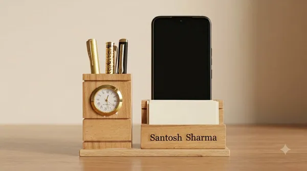 Deskart_Customized_Multipurpose_Pen_Holder_Stand_|_Premium_Wooden_Desk_Organizer_with_Clock,_Business_Visiting_Card_and_Mobile_Holder
