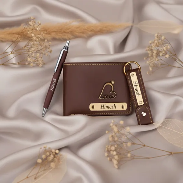 Personalized_Men’s_Wallet,_Pen_&_Keychain_Combo