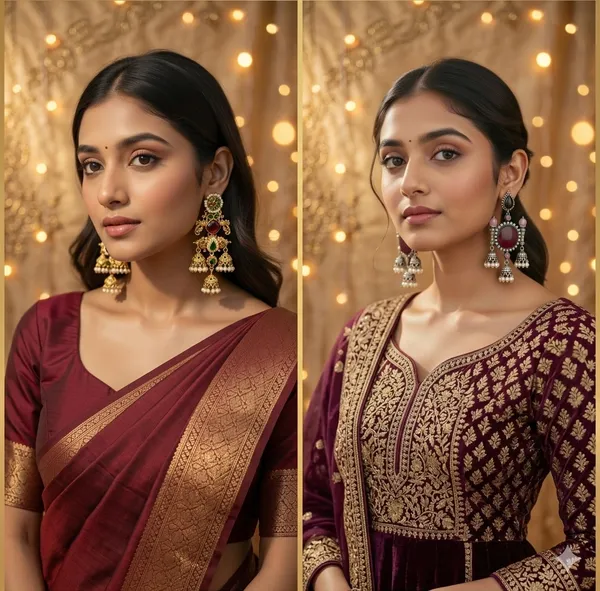 Shobhana_And_Plating_Sulekha_Jhumki_Earrings_Multicolor_Alloy_With_Plating__(Pack_Of_2)