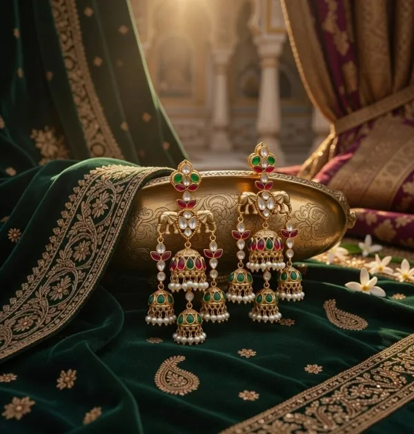 Kimaya_Jhumki_Earrings_Golden_Alloy_With_Plating