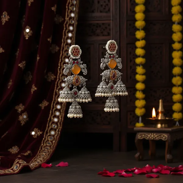 Uttara_Earrings_Multicolor_Brass_With_Plating_Dharma_And_Plating__(Pack_Of_2)