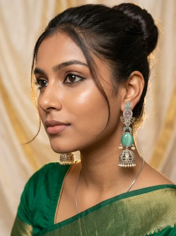 Kaurwaki_And_Mitaali_Jhumki_Earrings_Multicolor_Alloy_With_Plating__(Pack_Of_2)