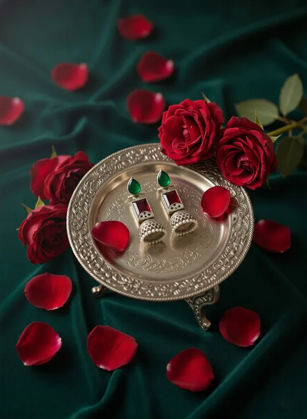 Kaurwaki_And_Mitaali_Jhumki_Earrings_Multicolor_Alloy_With_Plating__(Pack_Of_2)