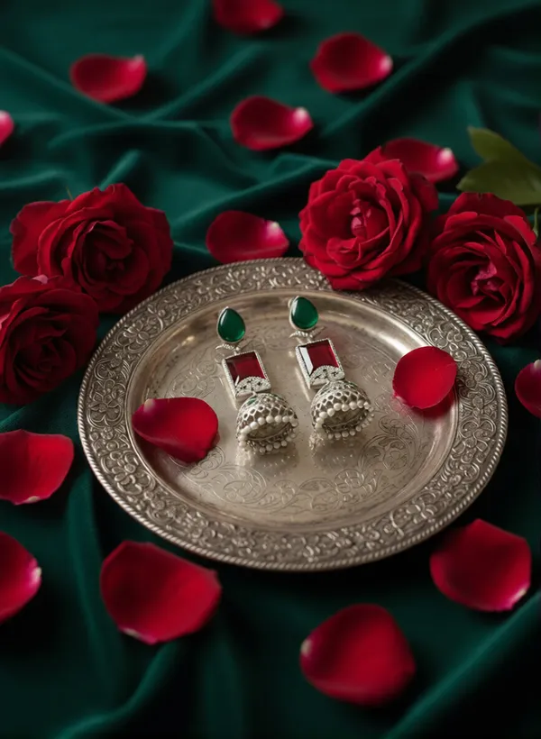 Kaurwaki_And_Mitaali_Jhumki_Earrings_Multicolor_Alloy_With_Plating__(Pack_Of_2)