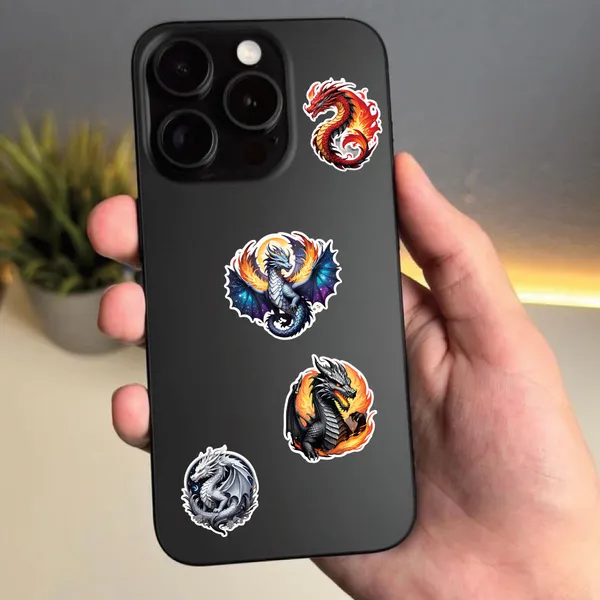 Dragon_Design_Decorative_Stickers_for_Laptops,_Phones_&_Gadgets_(Set_of_5)