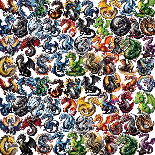 Dragon_Design_Decorative_Stickers_for_Laptops,_Phones_&_Gadgets_(Set_of_5)