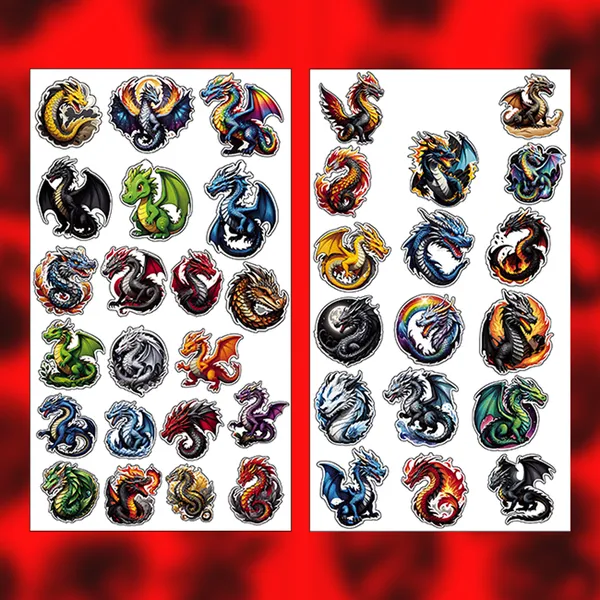 Dragon_Design_Decorative_Stickers_for_Laptops,_Phones_&_Gadgets_(Set_of_5)