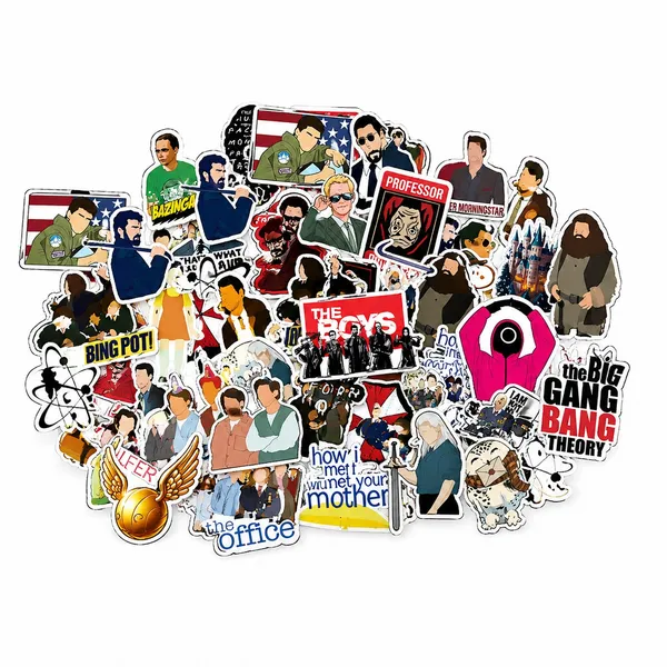 TV_Show_Character_Sticker_Pack_-_Waterproof_Laptop_&_Phone_Decals_(Suits,_The_Office,_Big_Bang_Theory)