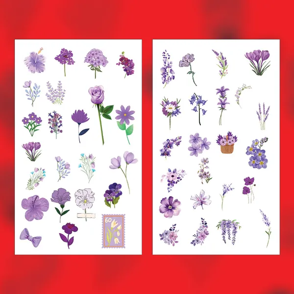 Purple_Floral_Decorative_Sticker_Sheet_Set_-_Lavender_&_Violet_Botanical_Stickers_for_Journaling,_Crafts_&_Phone_Decoration