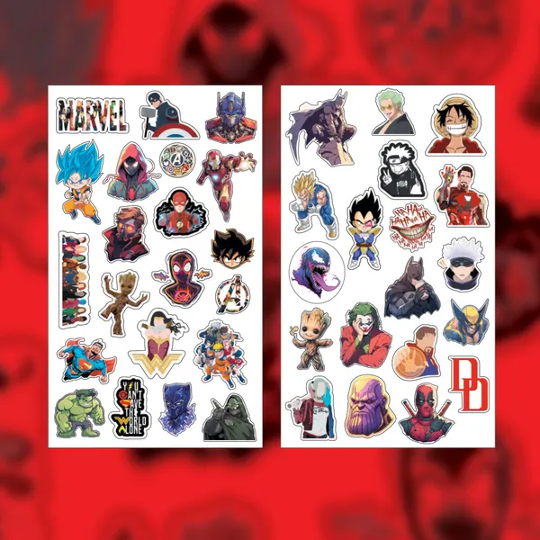 Marvel_and_Anime_Character_Sticker_Pack_-_Set_of_2_Sheets_(50+_Stickers)