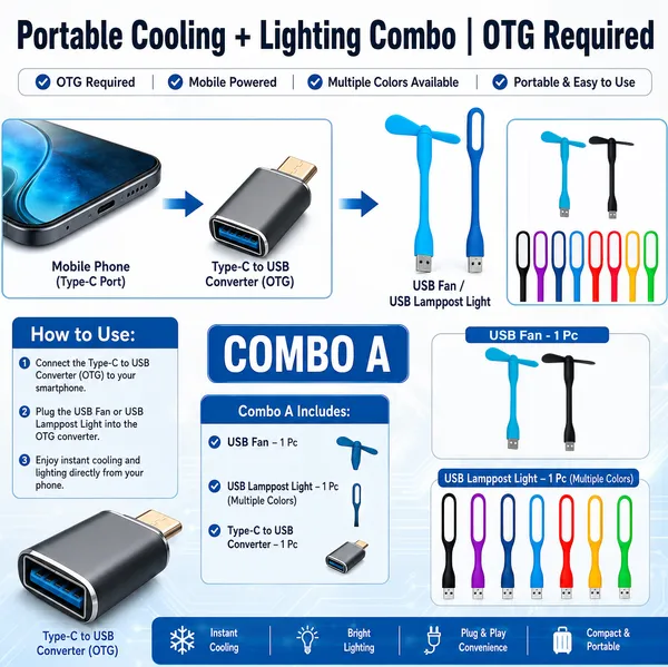 Combo_of_USB_Fan,_LED_Lamp_&_Type-C_to_USB_Converter_Combo_(OTG_Required,_No_color_choice)