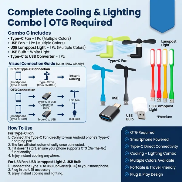 Combo_of_USB_Fan,_USB_Lamp,_USB_Bulb,_Type-C_USB_Converter_&_C-Type_Fan_(OTG_Required,_No_color_choice)