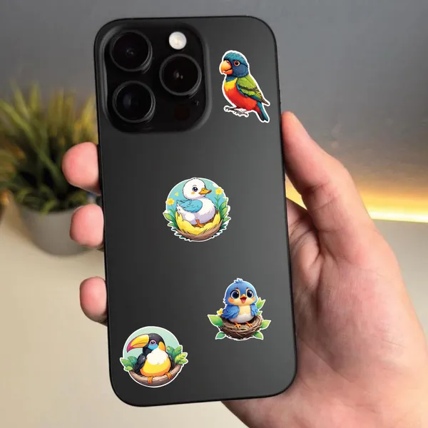 Colorful_Bird_Nest_Sticker_Collection_-_Set_of_48_Decorative_Waterproof_Stickers