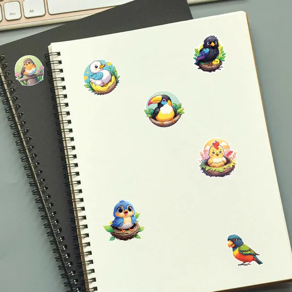 Colorful_Bird_Nest_Sticker_Collection_-_Set_of_48_Decorative_Waterproof_Stickers