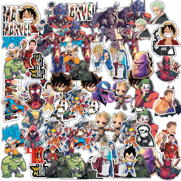 Marvel_and_Anime_Character_Sticker_Pack_-_Set_of_2_Sheets_(50+_Stickers)