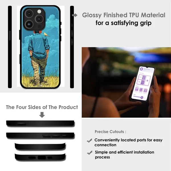 iPhone_15_Dreamer_in_Blue_Clouds_Glossy_Metal_Silicone_Case