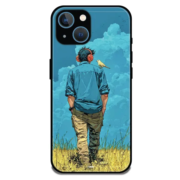 iPhone_15_Dreamer_in_Blue_Clouds_Glossy_Metal_Silicone_Case