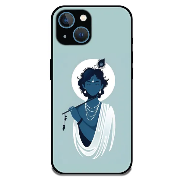 iPhone_15_Minimal_Krishna_Flute_Art_Glossy_Metal_Silicone_Case