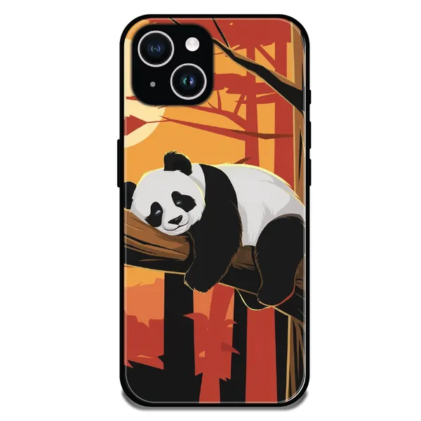 iPhone_15_Plus_Sleeping_Panda_Sunset_Glossy_Metal_Silicone_Case