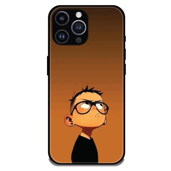 iPhone_15_Pro_Stylish_Cartoon_Boy_Glossy_Metal_Silicone_Case