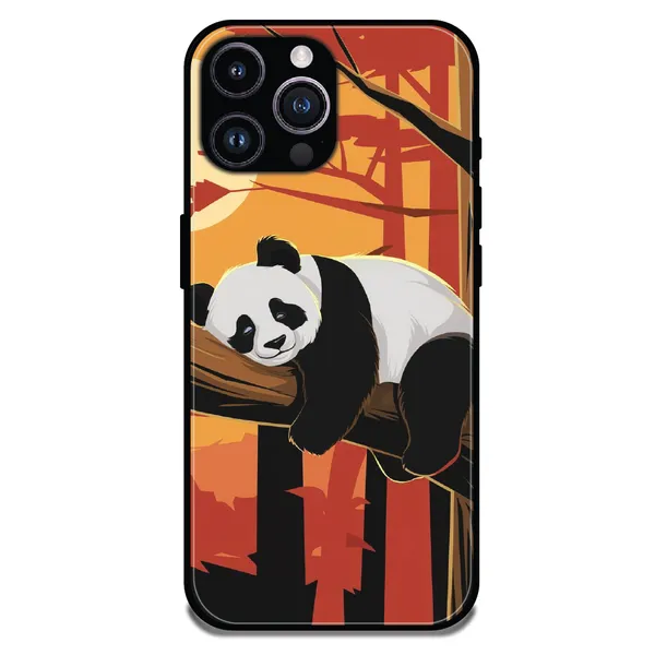 iPhone_15_Pro_Sleeping_Panda_Sunset_Glossy_Metal_Silicone_Case