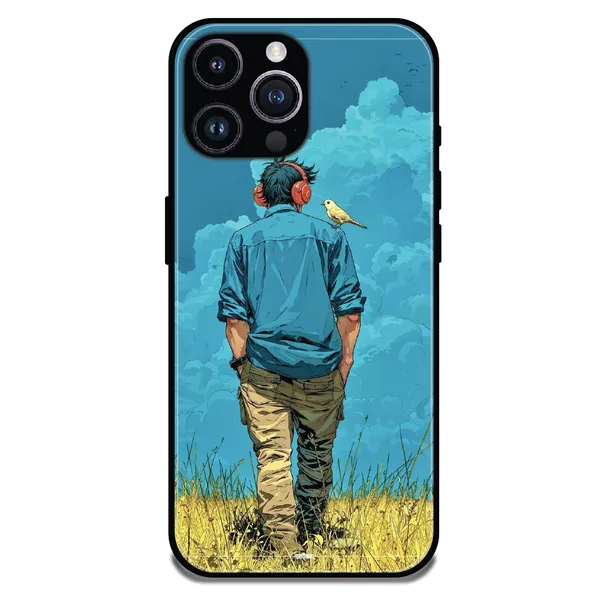 iPhone_15_Pro_Dreamer_in_Blue_Clouds_Glossy_Metal_Silicone_Case