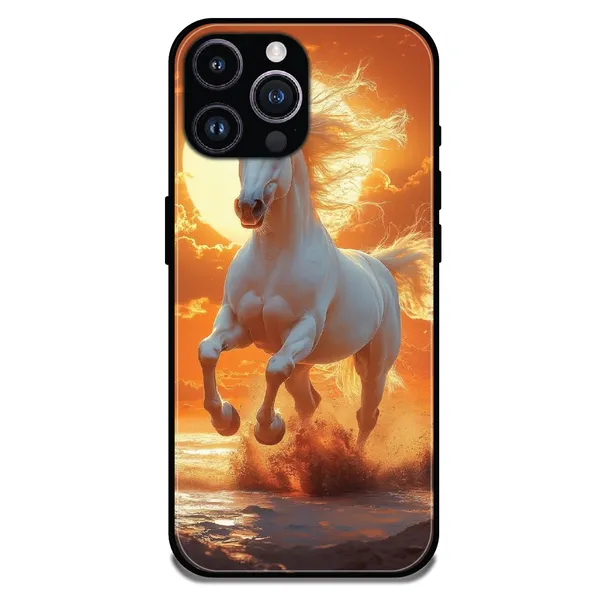 iPhone_15_Pro_Majestic_White_Horse_Sunset_Glossy_Metal_Silicone_Case