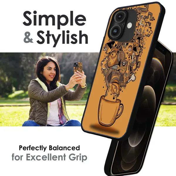 iPhone_15_Pro_Abstract_Coffee_Doodle_Glossy_Metal_Silicone_Case