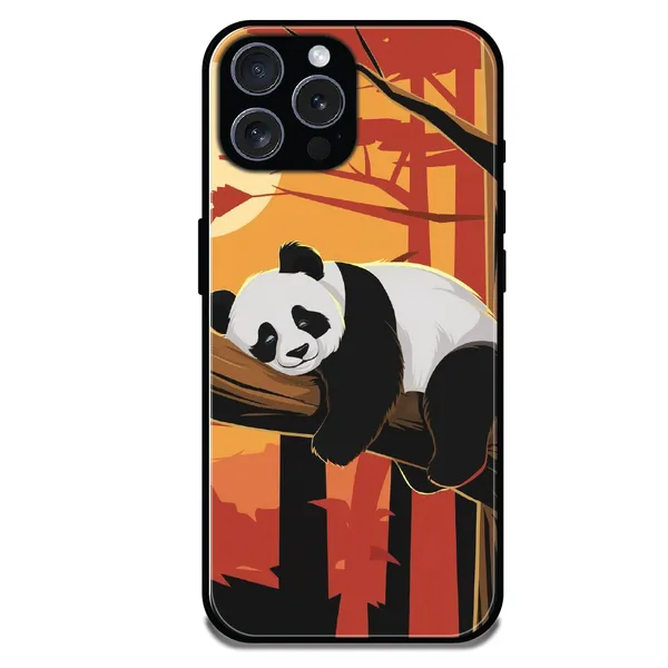 iPhone_15_Pro_Max_Sleeping_Panda_Sunset_Glossy_Metal_Silicone_Case