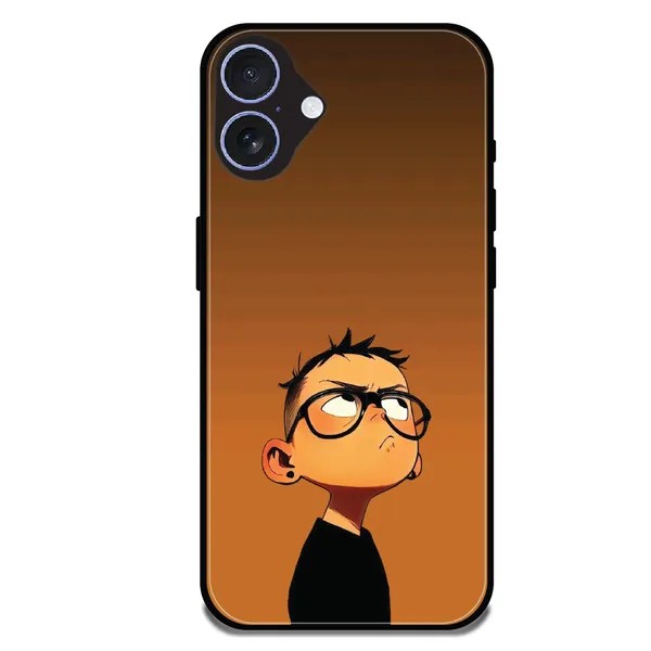 iPhone_16_Stylish_Cartoon_Boy_Glossy_Metal_Silicone_Case