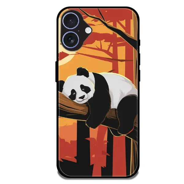 iPhone_16_Sleeping_Panda_Sunset_Glossy_Metal_Silicone_Case