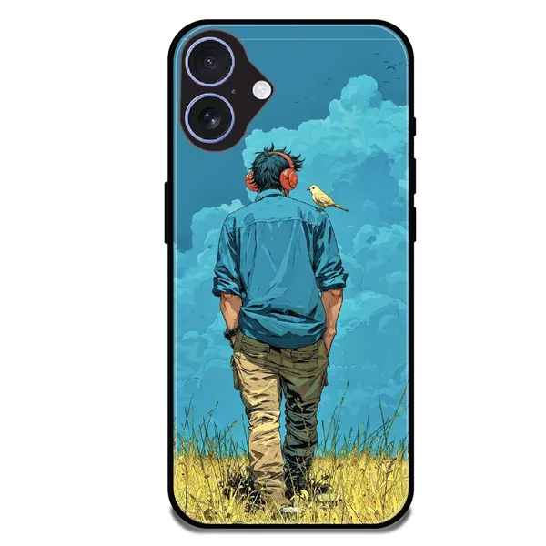iPhone_16_Dreamer_in_Blue_Clouds_Glossy_Metal_Silicone_Case