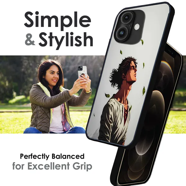 iPhone_16E_Anime_Wanderer_Aesthetic_Glossy_Metal_Silicone_Case