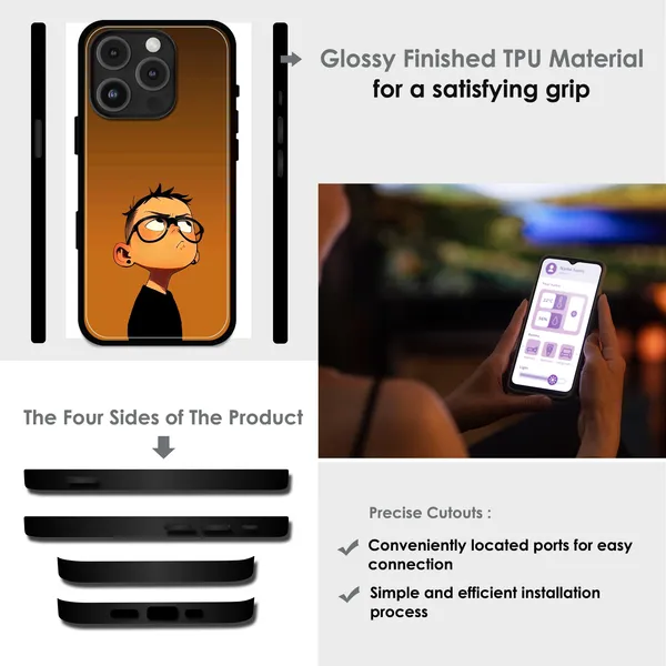 iPhone_16_Plus_Stylish_Cartoon_Boy_Glossy_Metal_Silicone_Case
