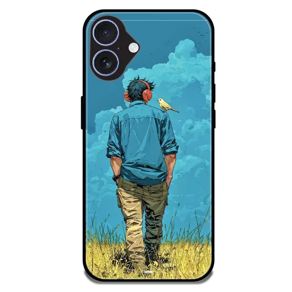 iPhone_16_Plus_Dreamer_in_Blue_Clouds_Glossy_Metal_Silicone_Case