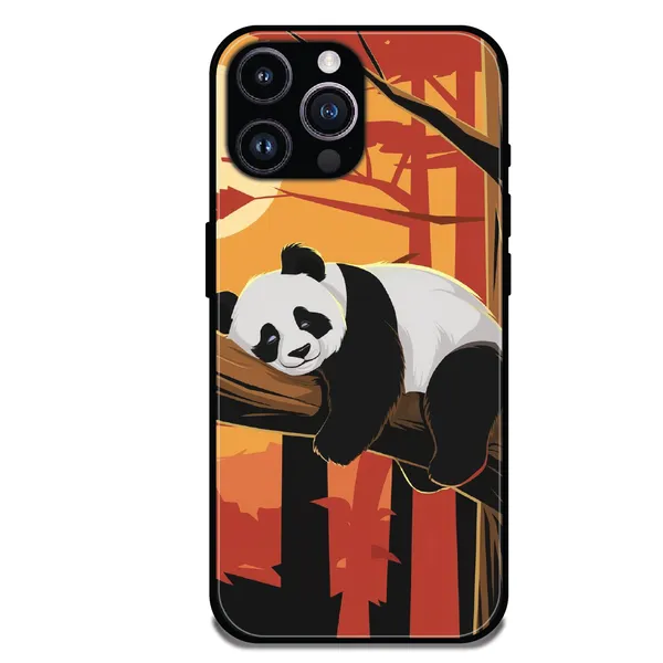 iPhone_16_Pro_Sleeping_Panda_Sunset_Glossy_Metal_Silicone_Case